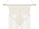 Partydeco Makramee Dekoration 30 x 49 cm, Weiss