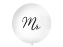 Partydeco Luftballon Mrs Ø 1 m, Karbonschwarz/Weiss