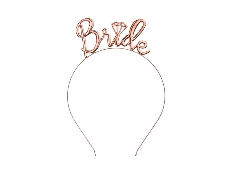 Partydeco Hochzeitsaccessoire Haarreif Rosegold