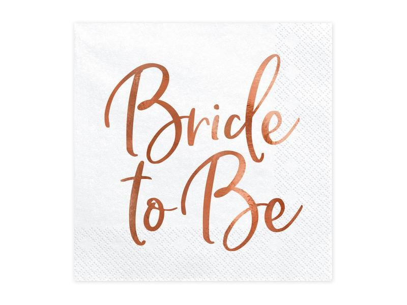 Partydeco Papierservietten Bride to be 33 cm x 33 cm, 20 Stück