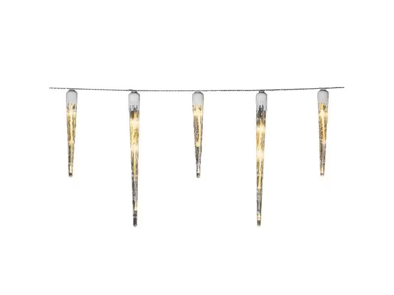 Konstsmide LED-Lichtervorhang Eiszapfen, 48 LED, 7.7 m, Outdoor