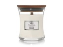 Woodwick Duftkerze White Teak medium Jar