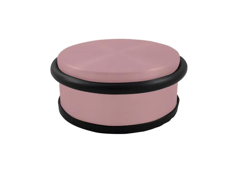 HSI Hermann Schwerter Iserlohn Türsicherung Puck flach, Edelstahl, Ø 95 mm, Rosa