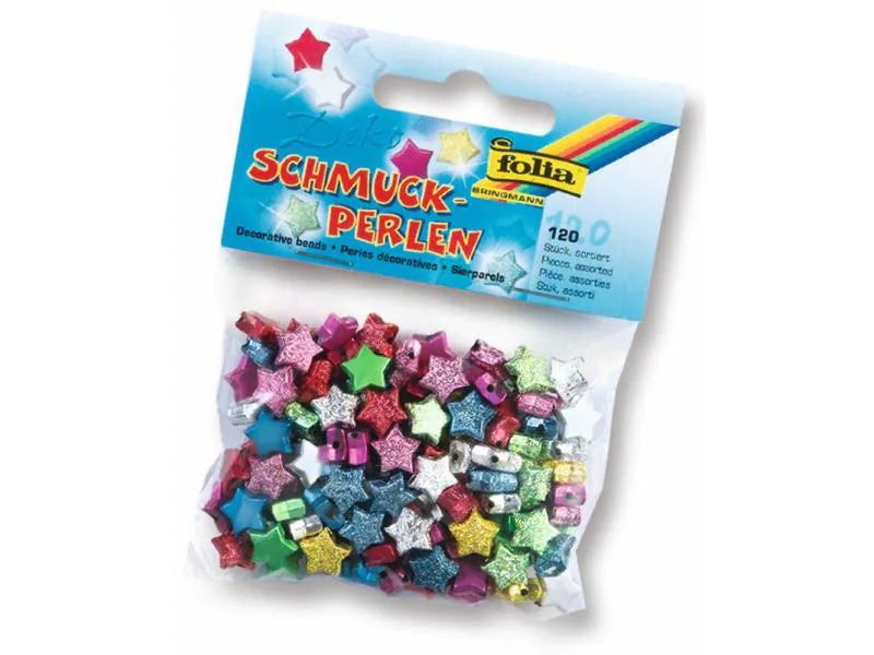 Folia Perlen Sterne, Mehrfarbig