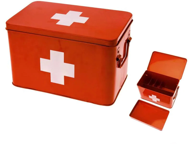 present time Erste Hilfe Schrank gross 31.5 x 21 cm, Rot