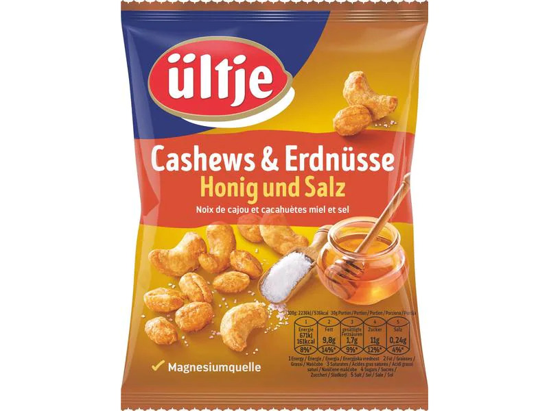 Ültje Apéro Cashews &amp; Erdnüsse mit Honig und Salz 200 g