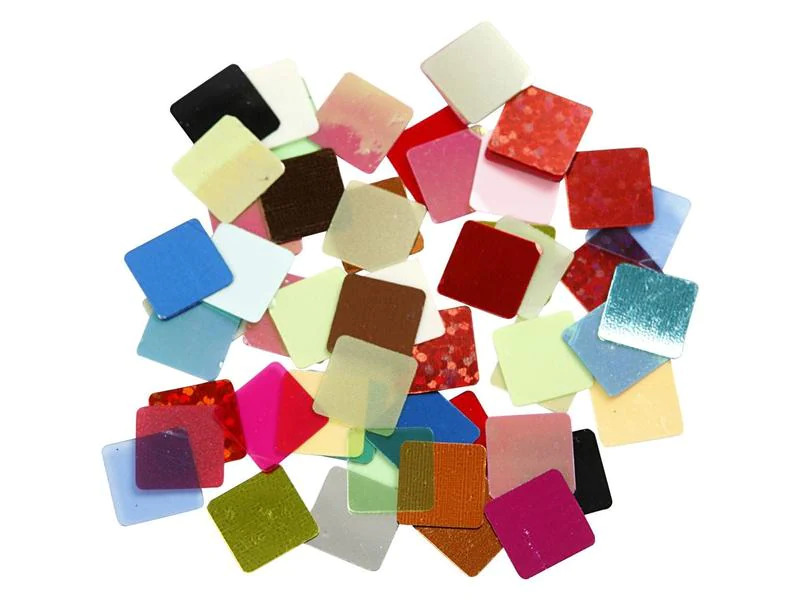 Creativ Company Mosaikplatten 10 x 10 mm 250 g, Sortierte Farben