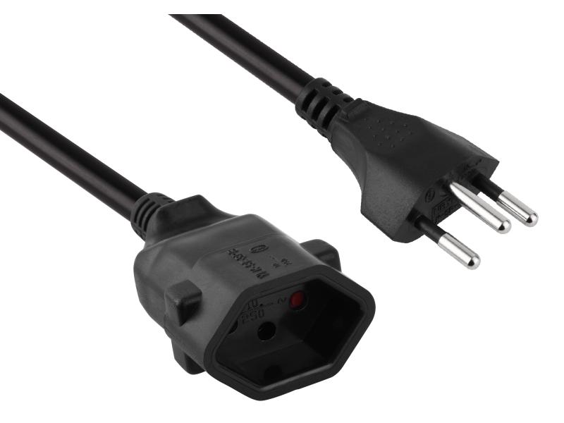FURBER.power Verlängerungskabel T13-T12 1 m Schwarz