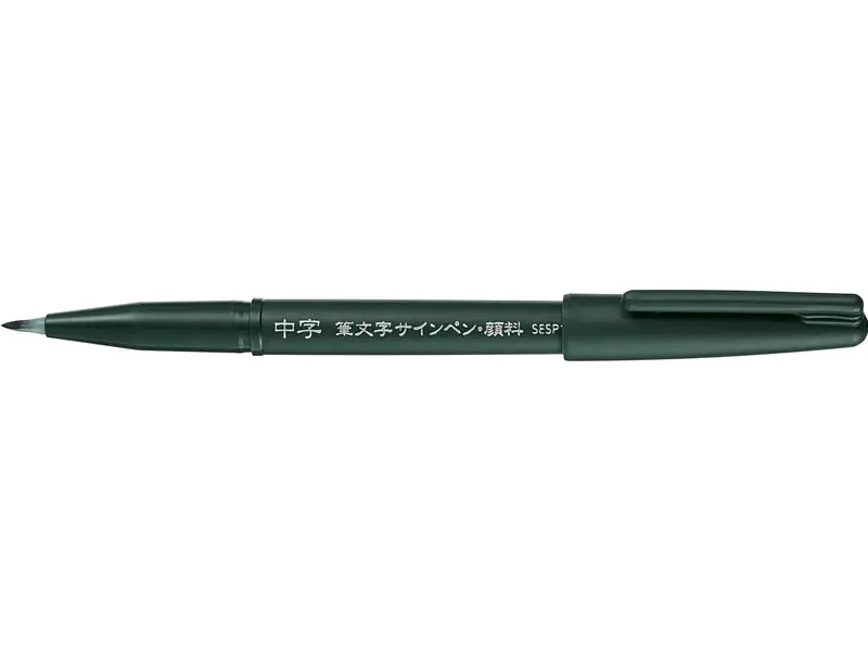 pentel Filzstift Brush Sign Pen Pigment Breit, Schwarz