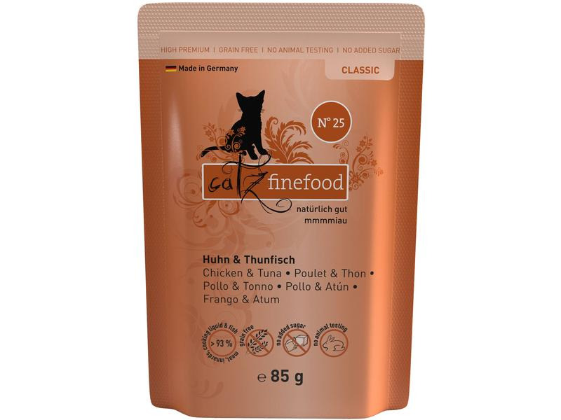 catz finefood Nassfutter No.25 Huhn &amp; Thunfisch, 85 g