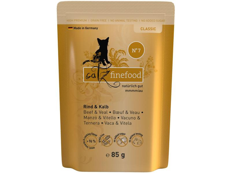 catz finefood Nassfutter No.07 Rind &amp; Kalb, 85 g