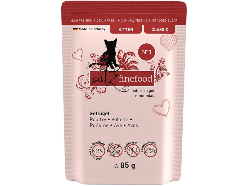 catz finefood Nassfutter Kitten No.03 Geflügel, 85 g