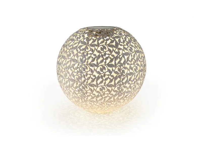 STT Laterne Solar Antic Ball Rosy, Ø 40 cm, Weiss matt