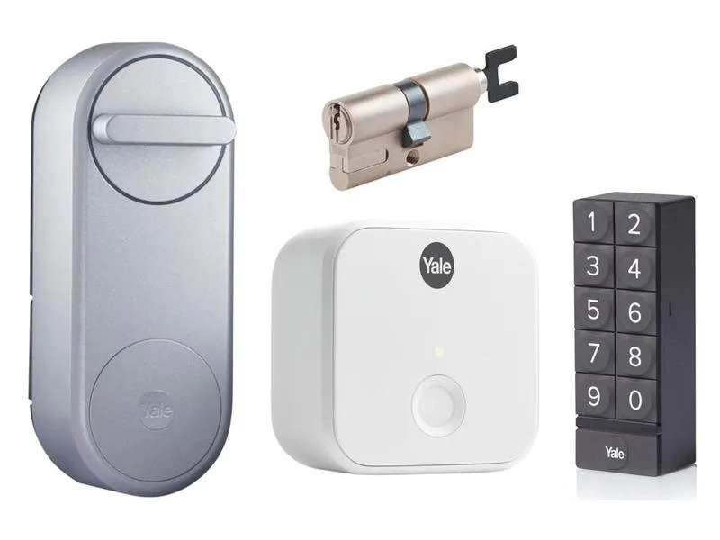 Yale Linus Smart Lock, Silber EU, inkl. Bridge, Keypad, Zylinder