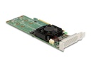 Delock Host Bus Adapter PCI Express x16 - 4x NVMe M.2 Key M
