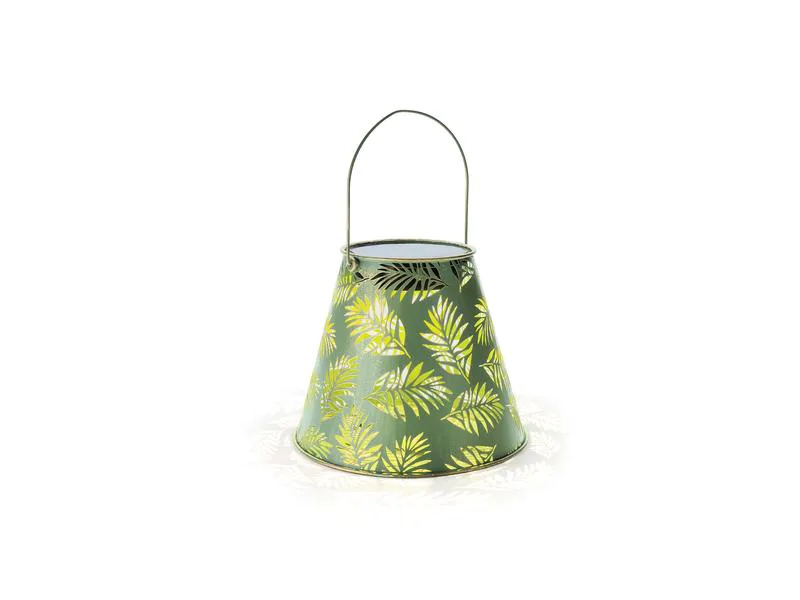 STT Laterne Solar Antic Bamboo, Ø 26 x 21 cm, Grün