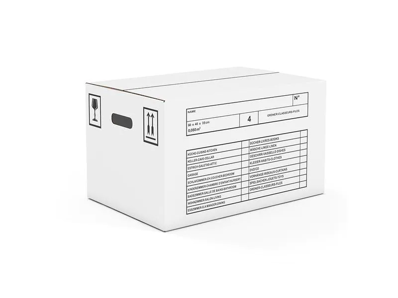 Antalis Umzugsbox 60 x 40 x 35 cm 10 Stück Weiss
