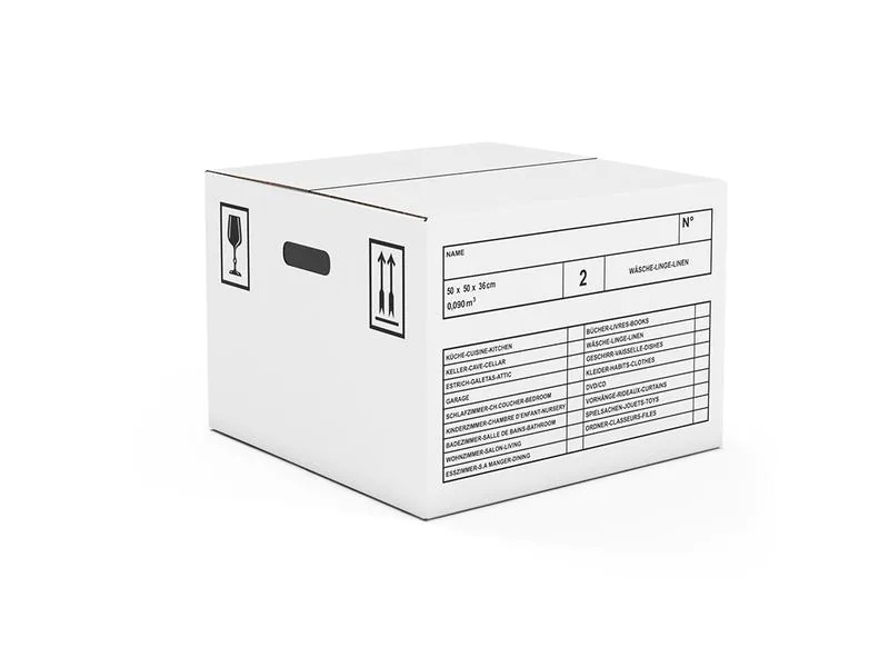 Antalis Umzugsbox 50 x 50 x 36 cm 10 Stück Weiss