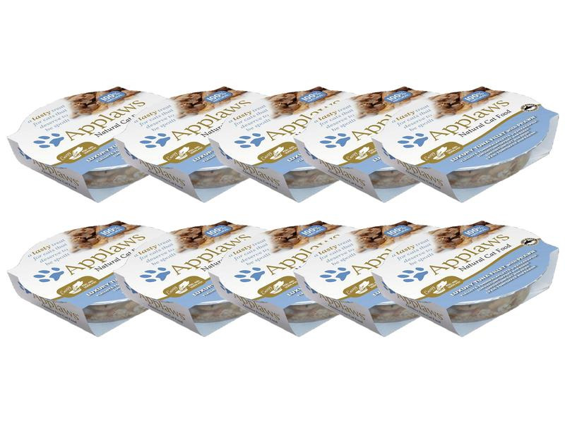 Applaws Nassfutter Schale Thunfisch &amp; Garnelen, 10 x 60 g