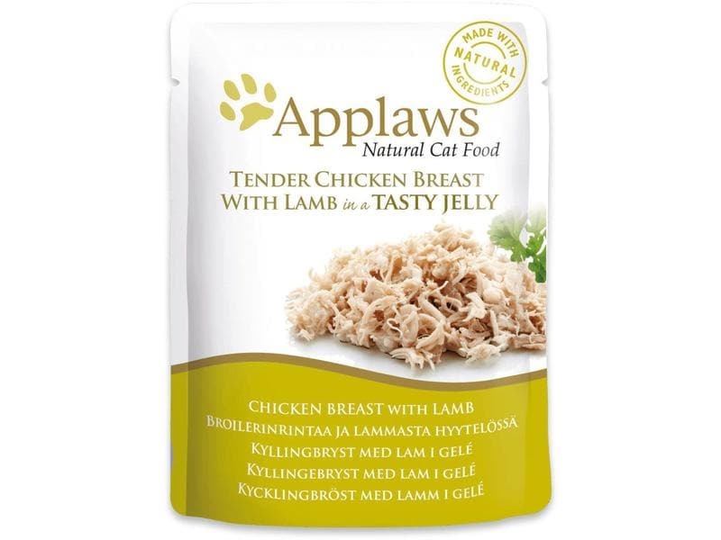 Applaws Nassfutter Pouch Hühnchen &amp; Lamm in Gelée, 70 g