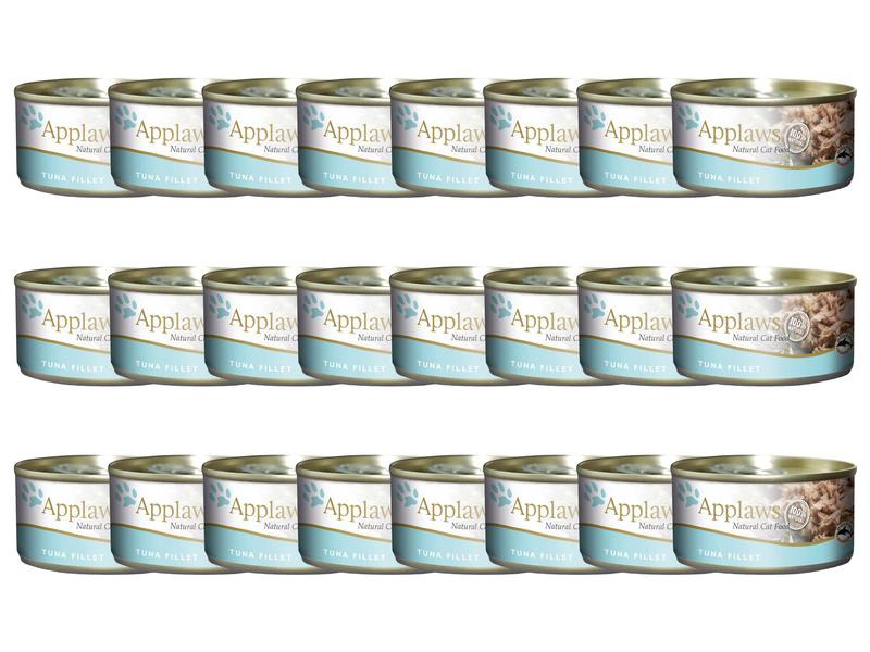 Applaws Nassfutter Dose Thunfischfilet in Brühe, 24 x 156 g