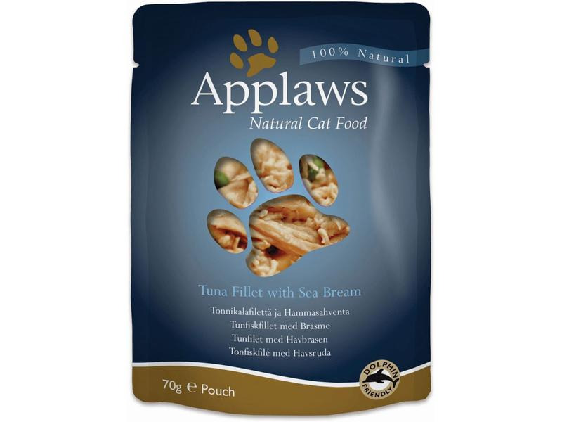 Applaws Nassfutter Pouch Thunfisch &amp; Seebrasse, 70 g