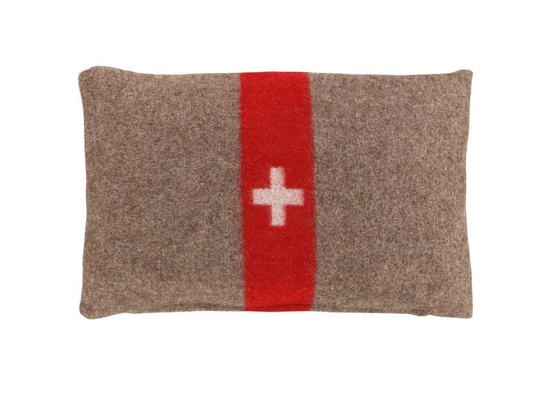 Eskimo Kissen Armee 40 x 60 cm, Braun/Rot
