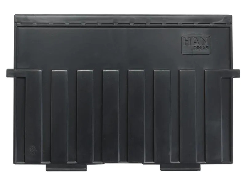 HAN Karteibox Stützplatte Quer A5, Schwarz