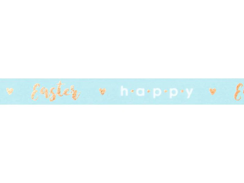 Folia Washi-Tape Happy Easter, 15 mm x 5 m, Roségold