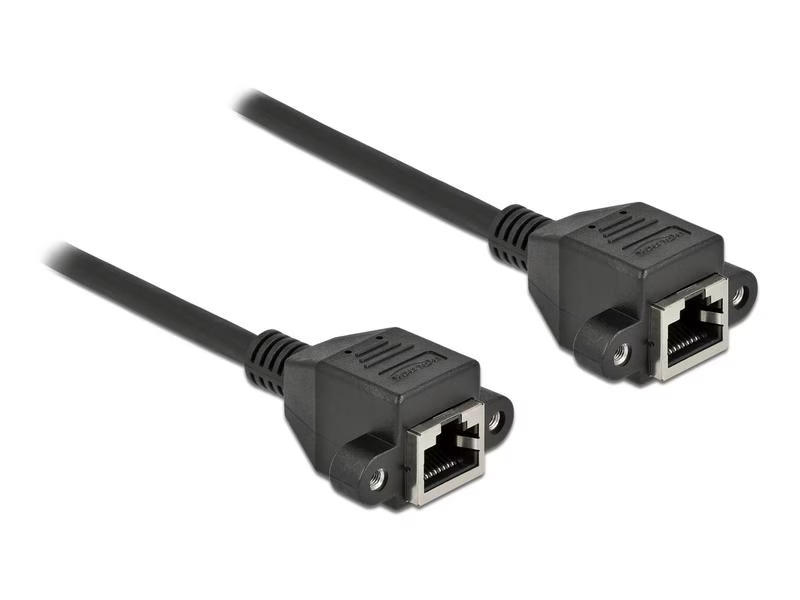 Delock Patchkabel Verlängerungskabel Cat 6A, S/FTP, 3 m, Schwarz