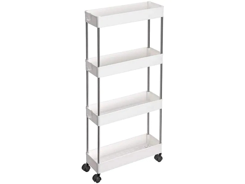 Songmics Regal auf Rollen, Weiss
