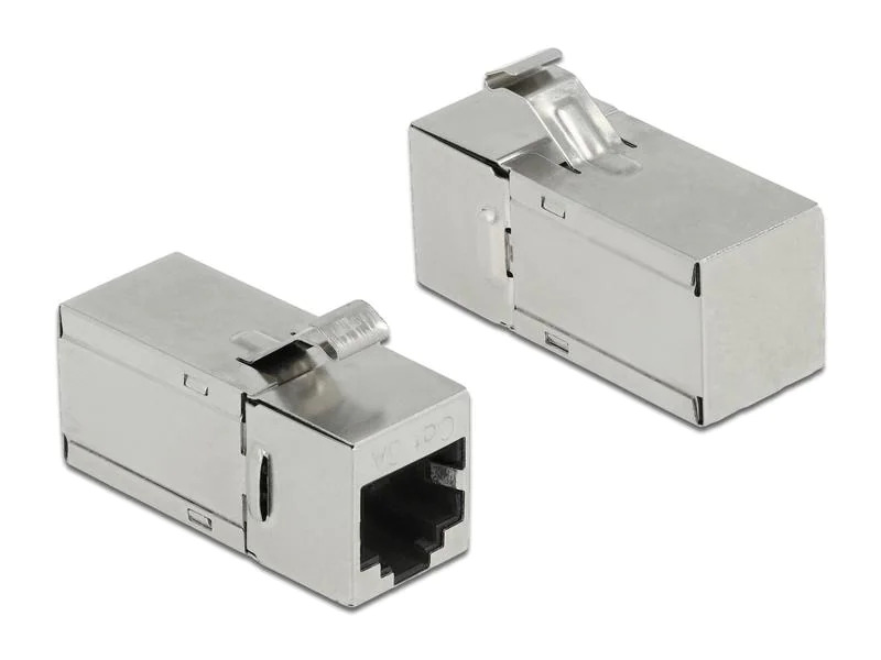 Delock Keystone-Modul RJ45 - RJ45 Buchse, Cat.6A 90 Grad gewinkelt