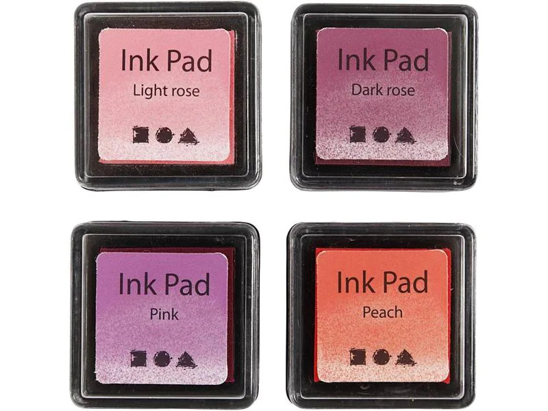 Creativ Company Stempelkissen Ink Pad Orange, Rosa, Rot