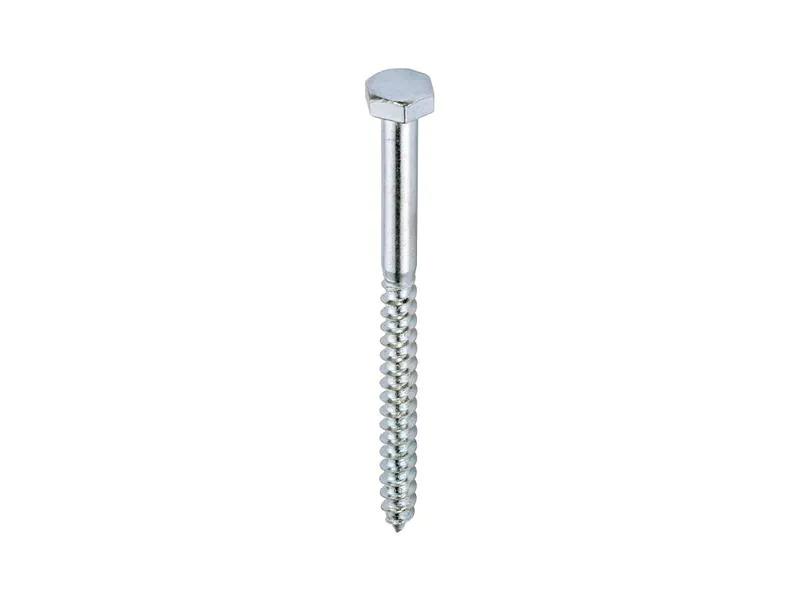 Krafter Schlüsselschrauben Sechskantkopf  10 x 80 mm Stahl, 2 Stück