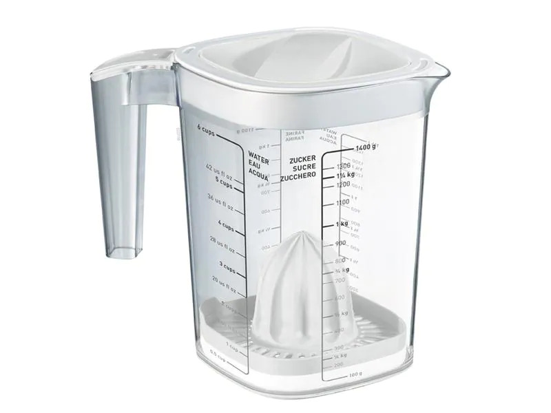 Rotho Messbecher Loft 15 dl, Transparent/Weiss