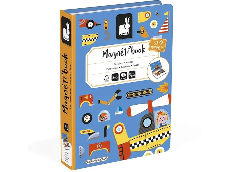 Janod Beschäftigungsspielzeug Magnetbuch Fahrzeuge