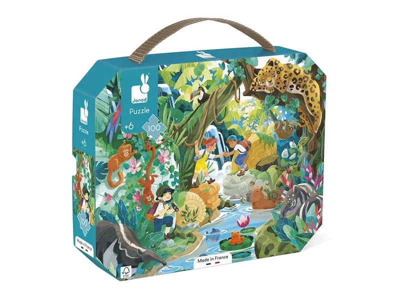 Janod Puzzle Urwald-Abenteuer Inca 100 Teile