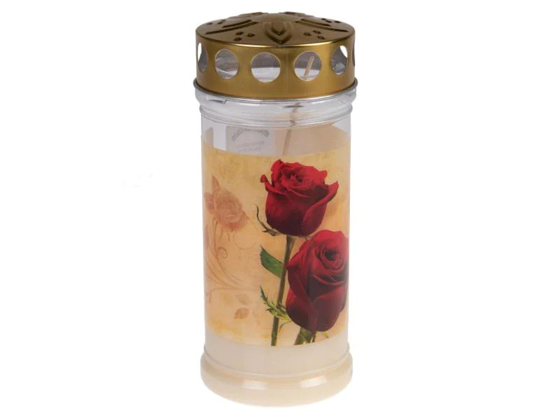 Herzog Kerzen AG Grabkerze Memoriam Ø 7 cm Rosen
