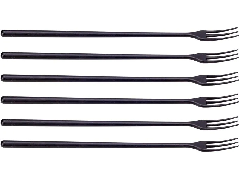 Nouvel Käsefonduegabel lang, Schwarz, 6 Personen
