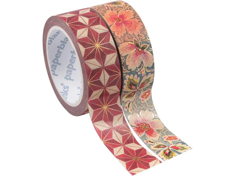 Paperblanks Washi Tape 2 Stk. Hishi/Bukett auf Elfenbein