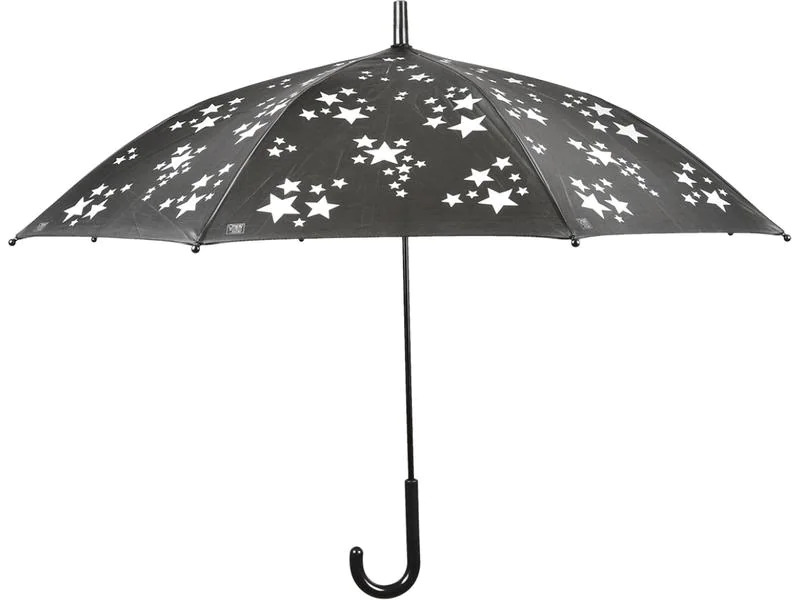 Esschert Design Regenschirm Reflektor Sterne schwarz