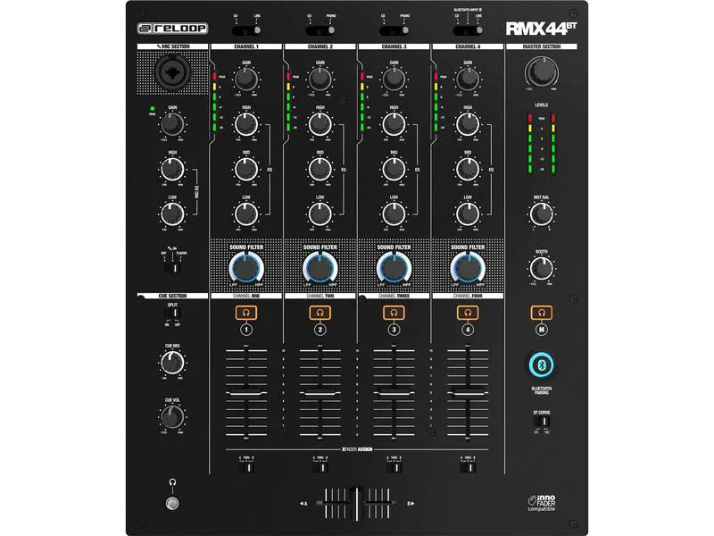 Reloop DJ-Mixer RMX-44BT 4-Kanal