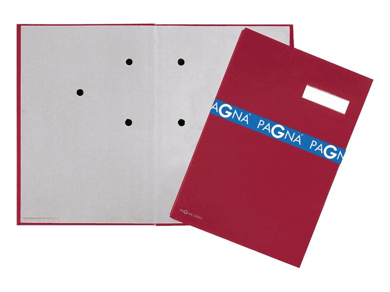 Pagna Unterschriftenmappe Leinen mit 5 Fächer, Rot