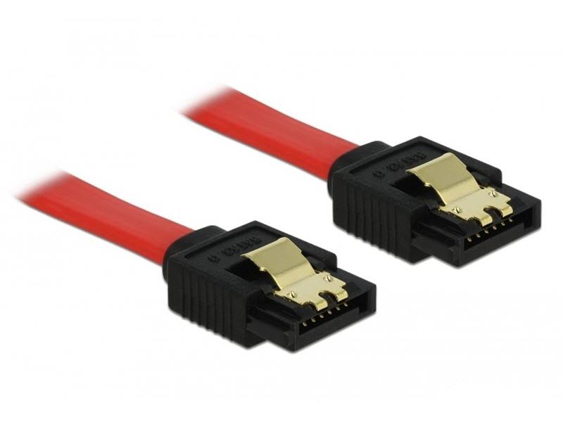 Delock SATA3-Kabel rot, Clip, 30 cm