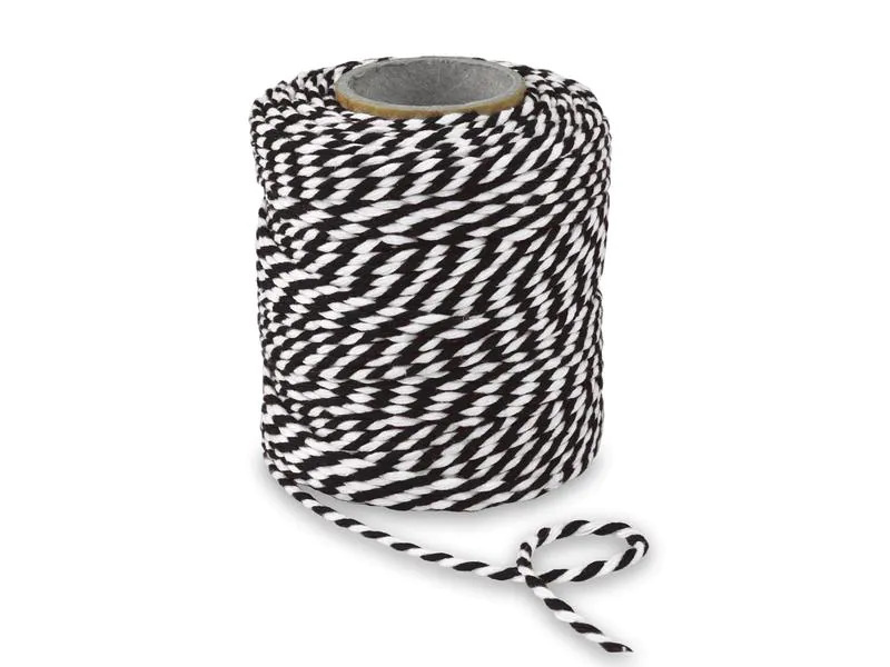 Pattberg Baumwollkordel 0.2 cm x 50 m, Schwarz