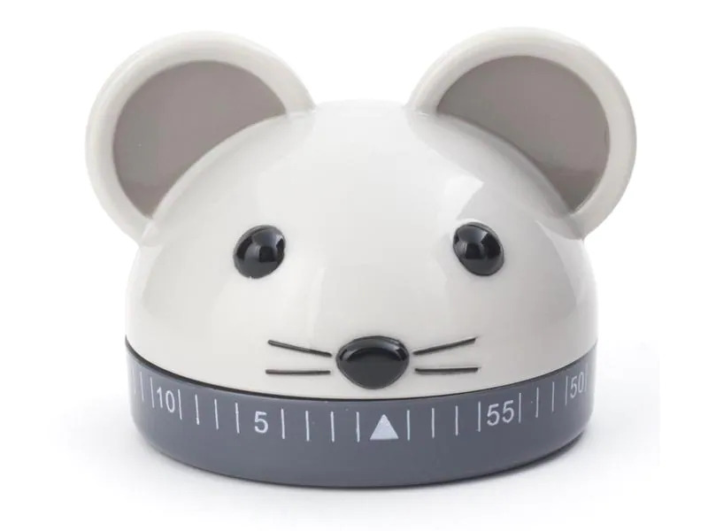 Kikkerland Küchentimer Maus Weiss