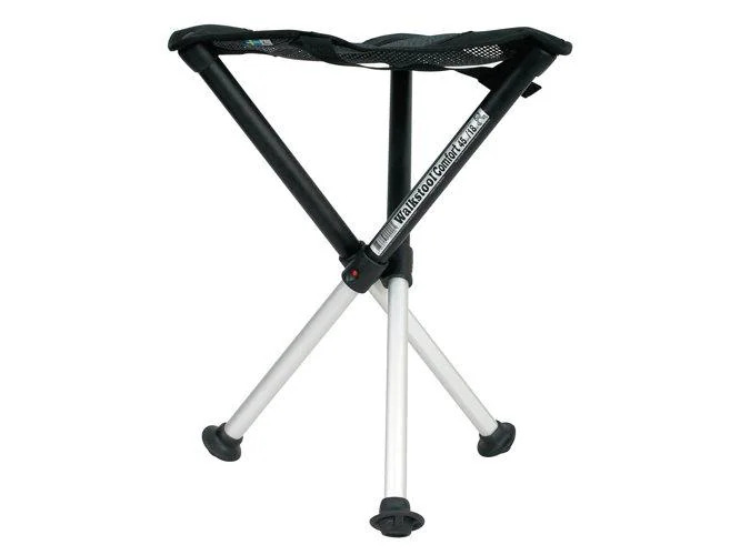 Walkstool Dreibeinhocker Comfort 45 cm Schwarz/Silber