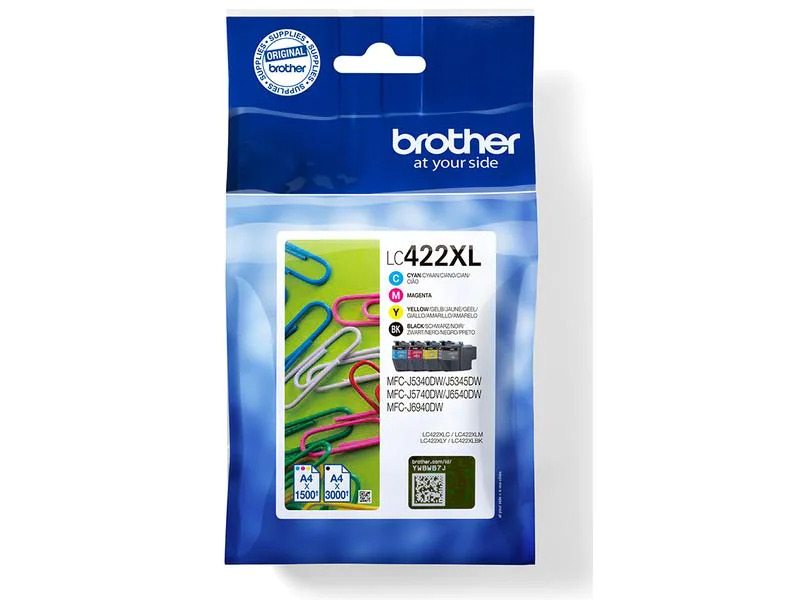Brother Valuepack LC-422 Black/Cyan/Magenta/Yellow