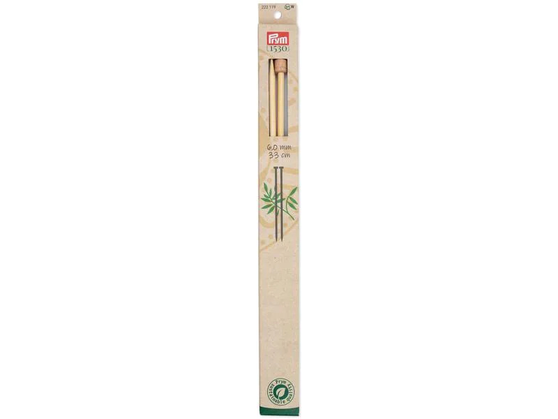 Prym Stricknadeln BAMBUS 6.00 mm, 33 cm