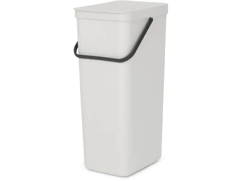 Brabantia Recyclingbehälter Sort &amp; Go 40 l, Hellgrau